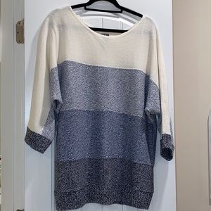 Blue & white sweater